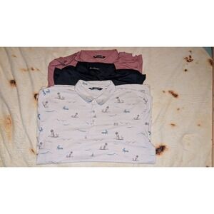 Travis Matthews Polos Mens Size‎ XL Short Sleeve Lot Of 3